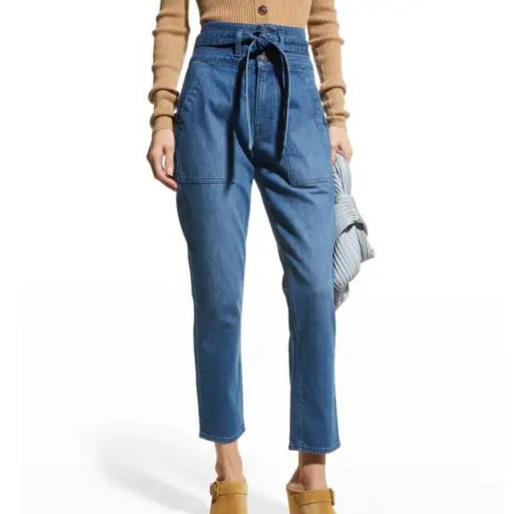 SLIM STRAIGHT EXTRA HIGH RISE LOGAN - Cornflower